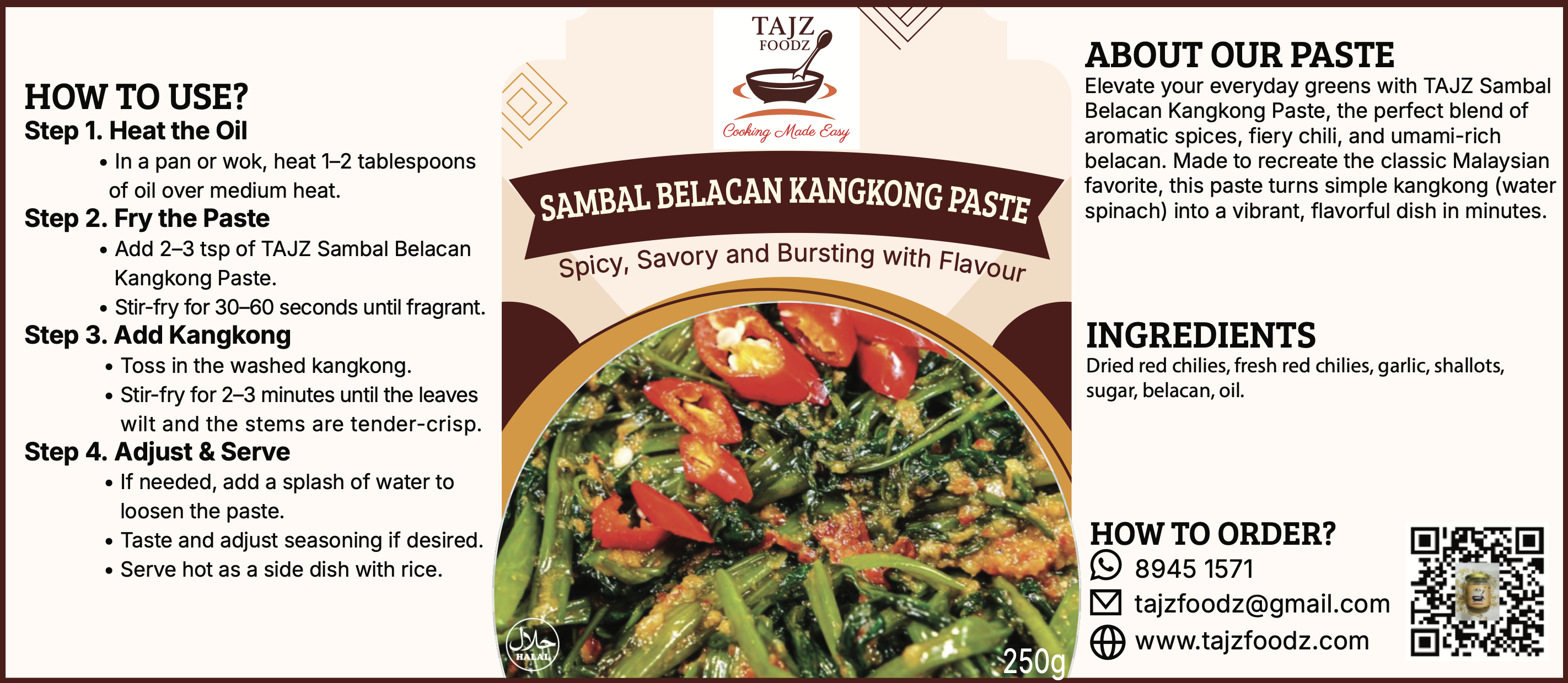 TAJZ SAMBAL BELACAN KANGKONG PASTE