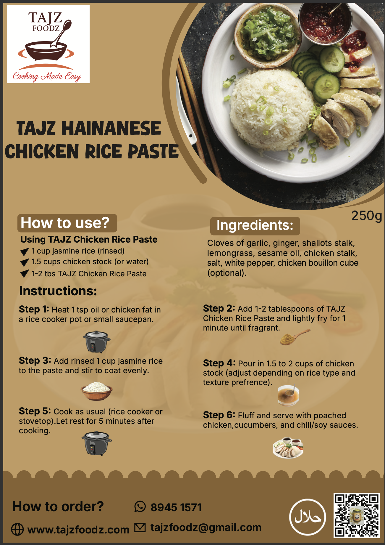 Chicken Rice Paste