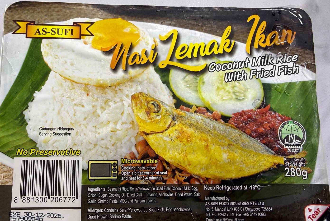 Nasi Lemak Ikan