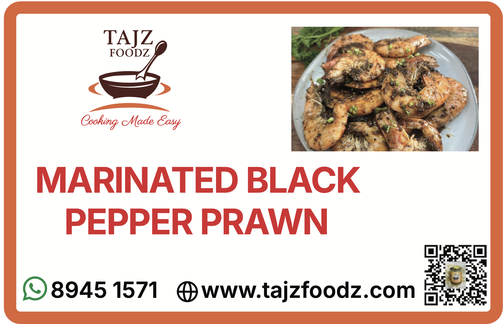 Marinated Black Pepper Prawn
