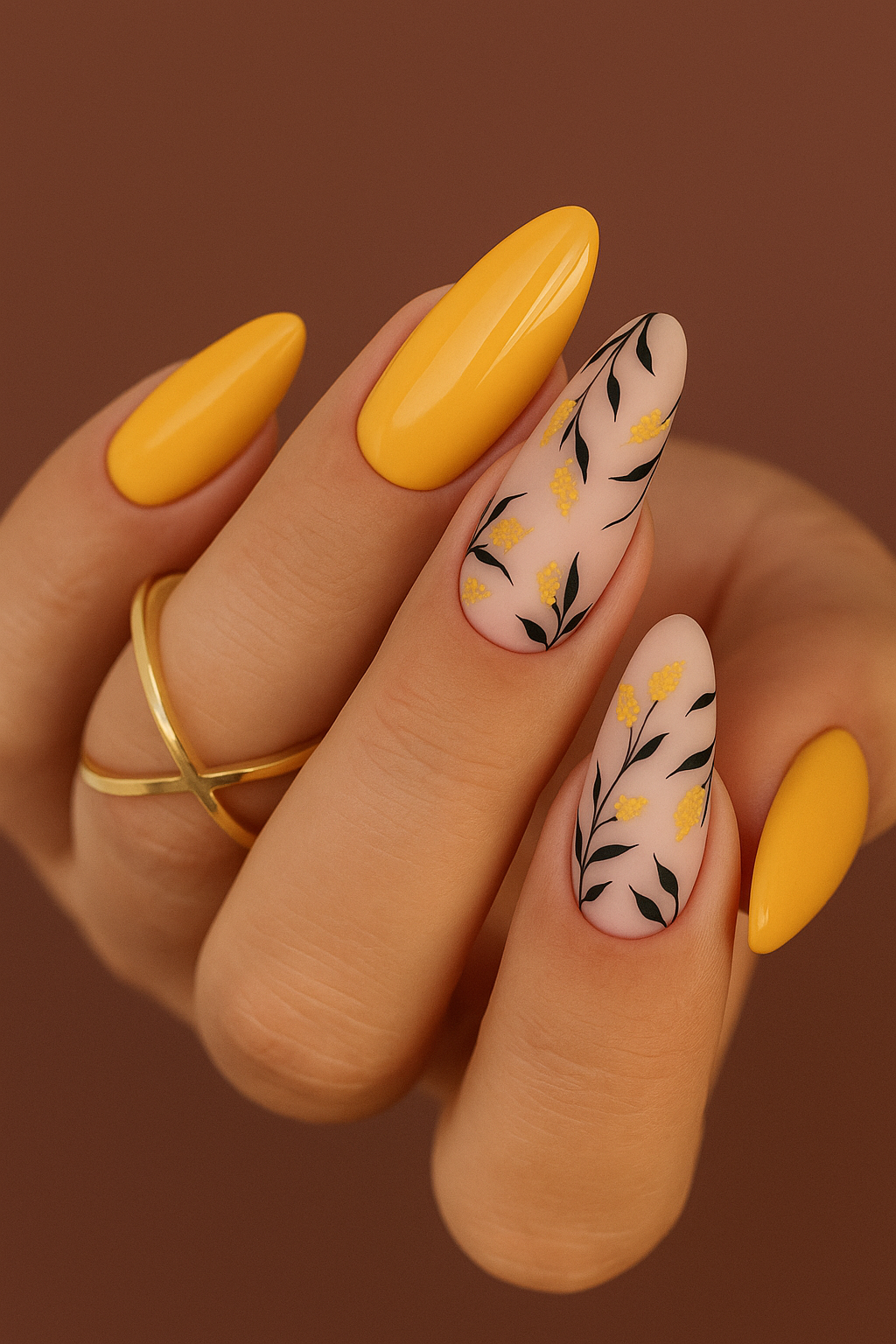 Leaf with Yellow Nails