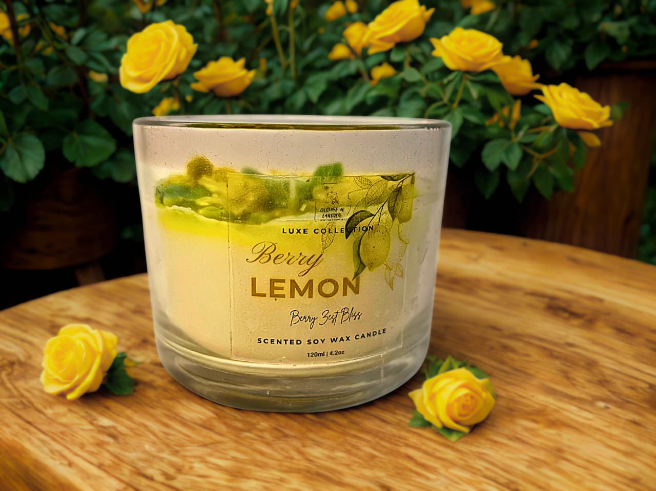 Berry Lemon Scented Soy Wax Candle 280ml