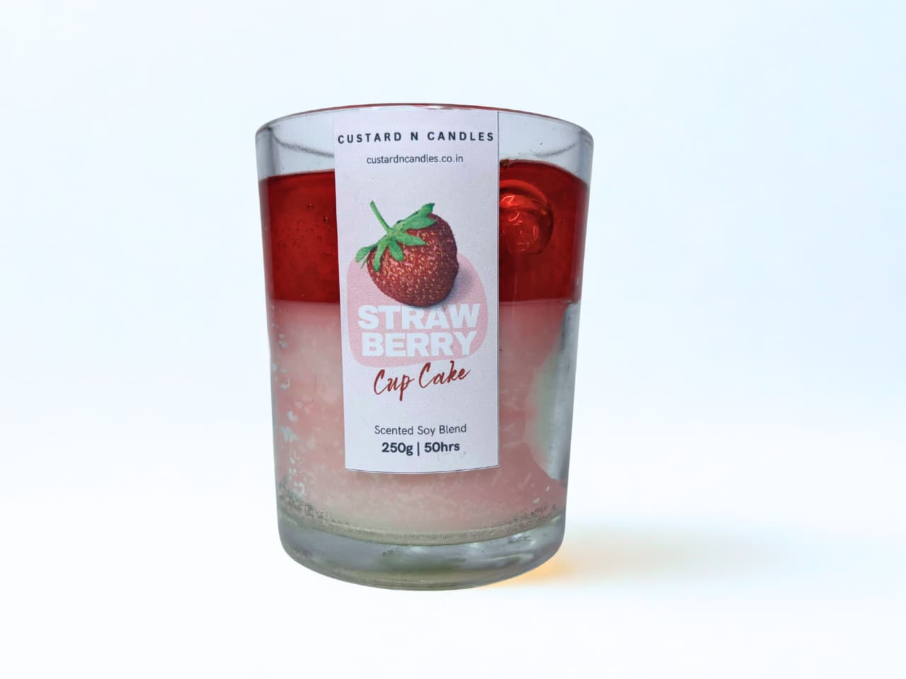 Strawberry Cupcake Scented Candle 250ml