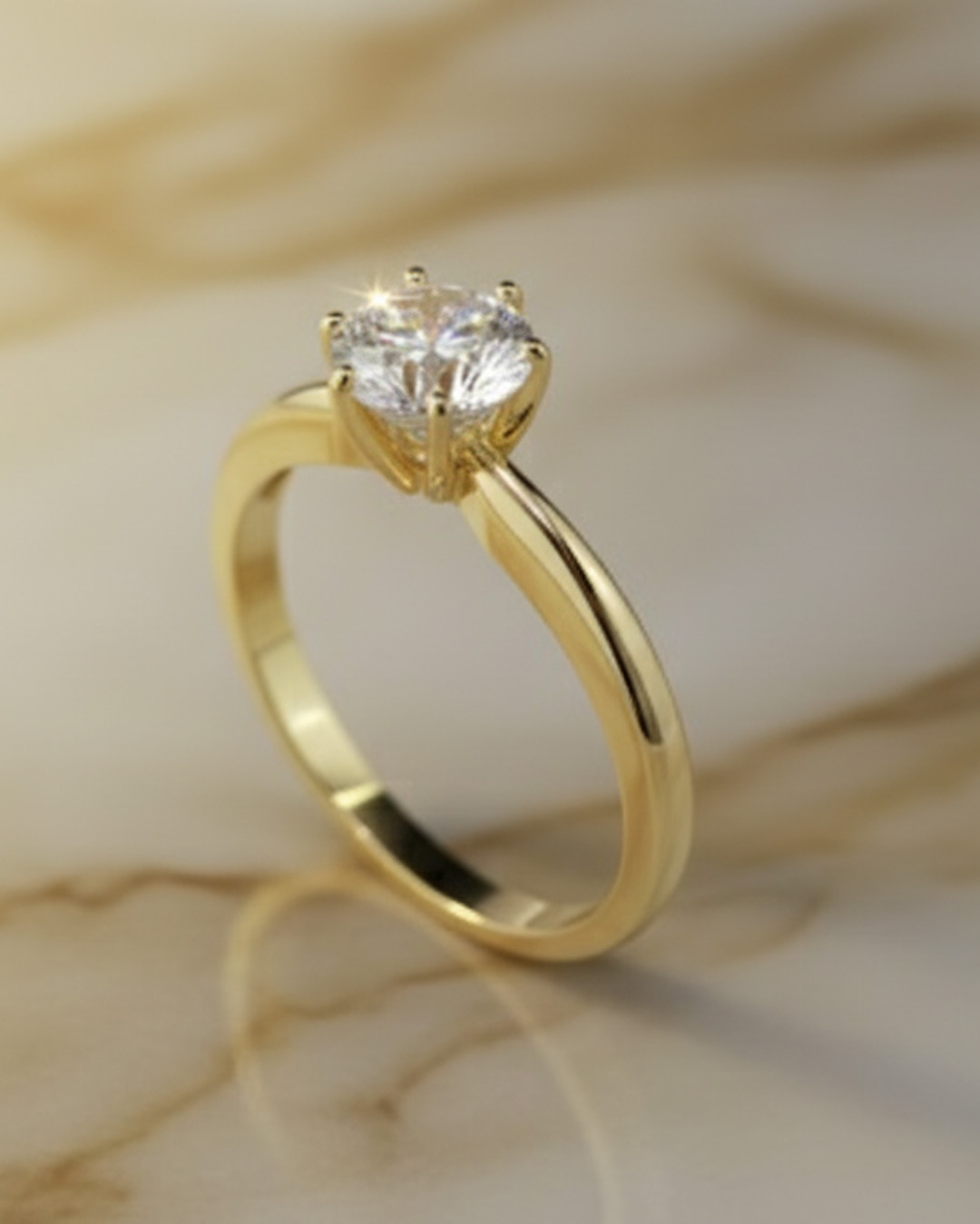 Anillo de compromiso Solitario