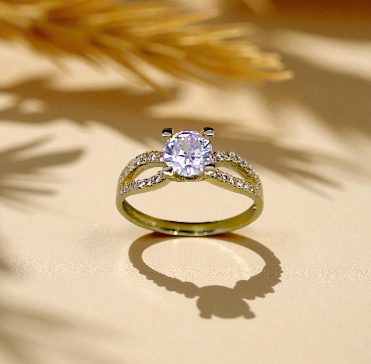 Anillo de Compromiso Infinito Con Circonias