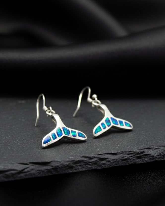 Aretes de Aleta Azul