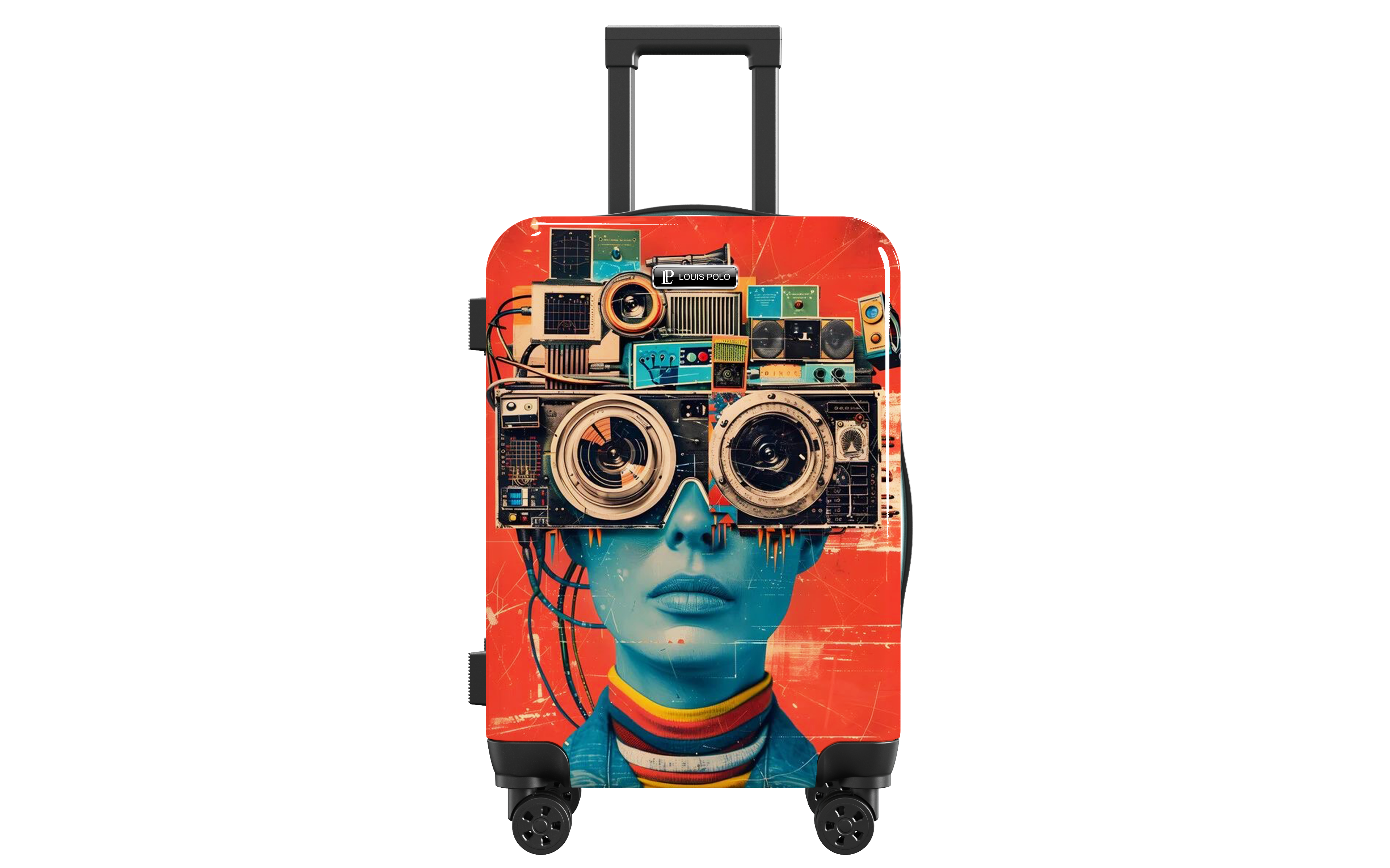 Retro Tech Art Suitcase