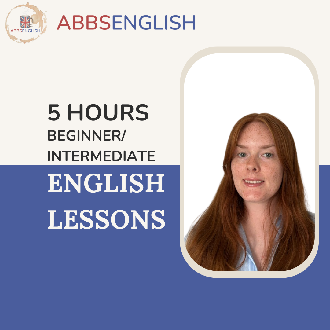 5 x 1 Hour of English Lessons - For Beginners/Intermediate Learners