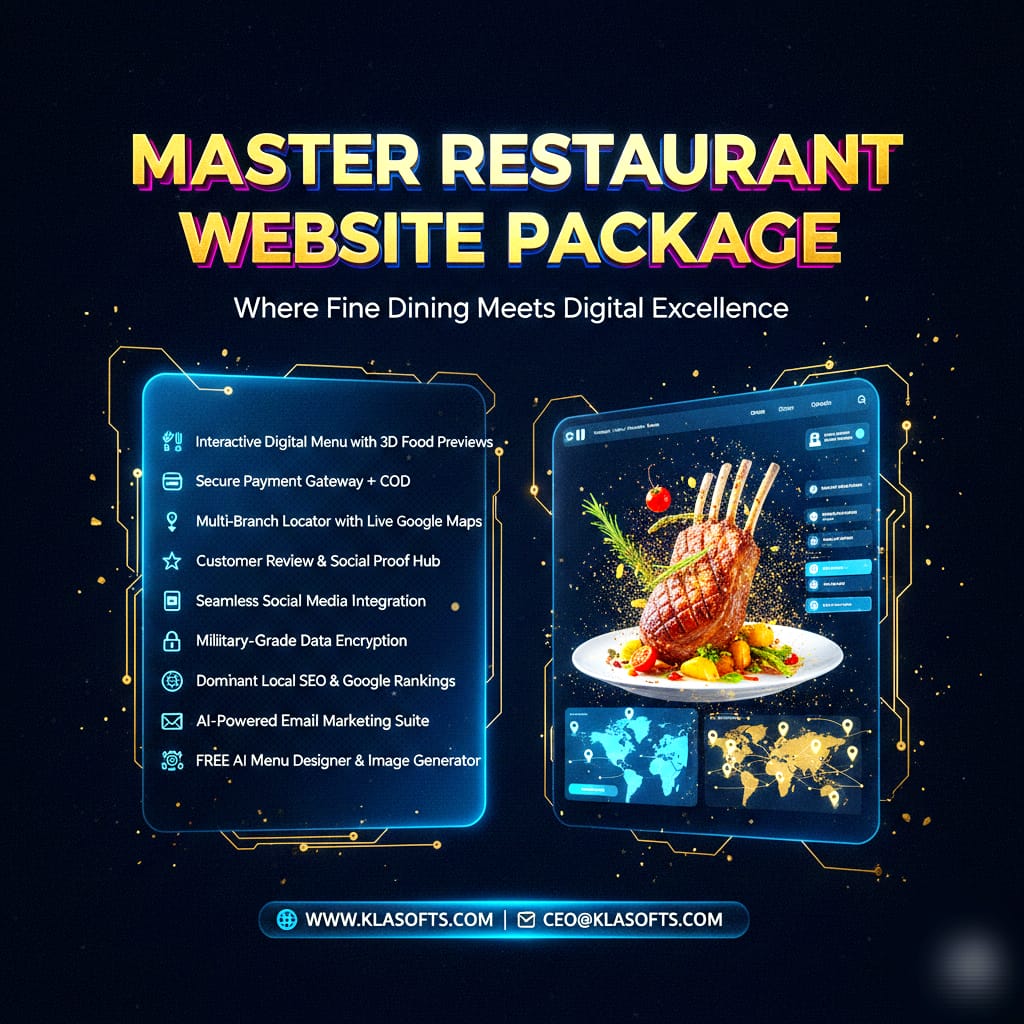 🍴 MASTER RESTAURANT WEBSITE PACKAGE