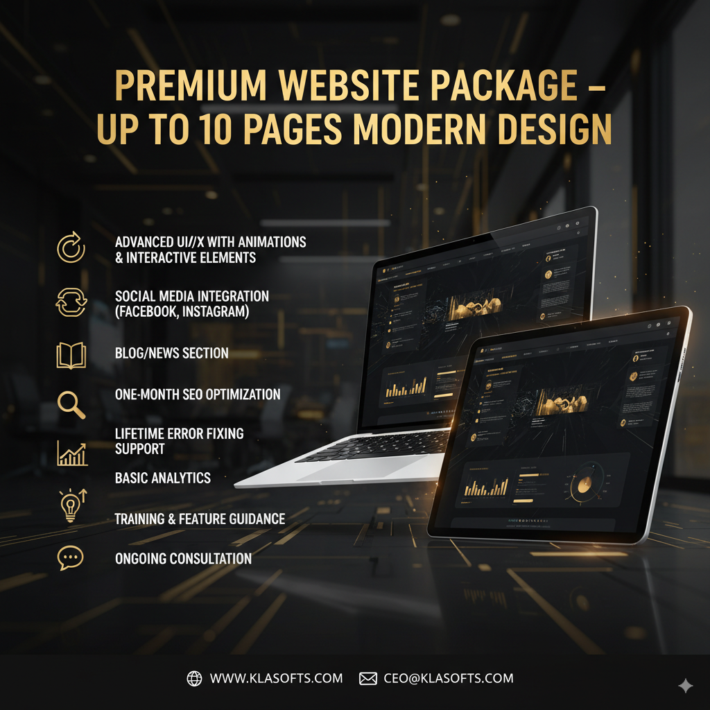 PREMIUM CUSTOM WEBSITE PACKAGE