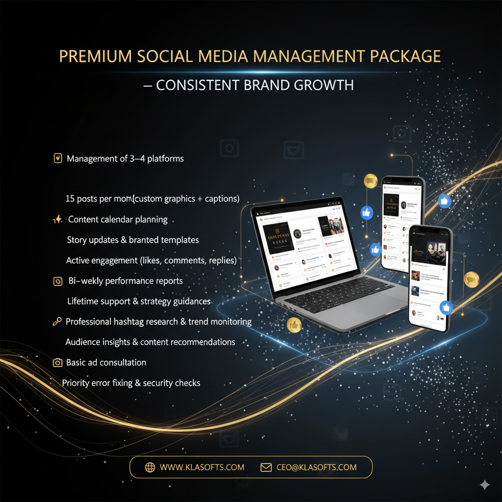 📱 PREMIUM SOCIAL MEDIA MANAGEMENT PACKAGE