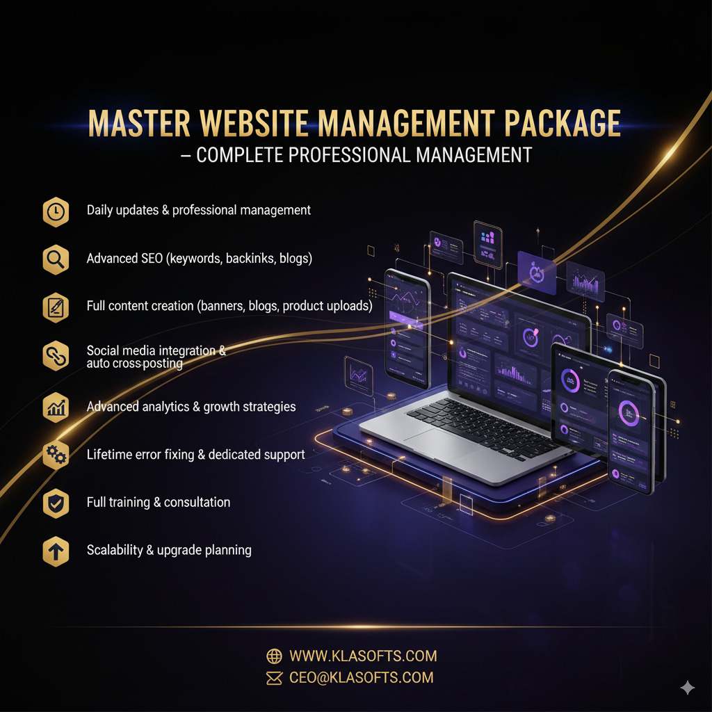 🌐 MASTER WEBSITE MANAGEMENT PACKAGE