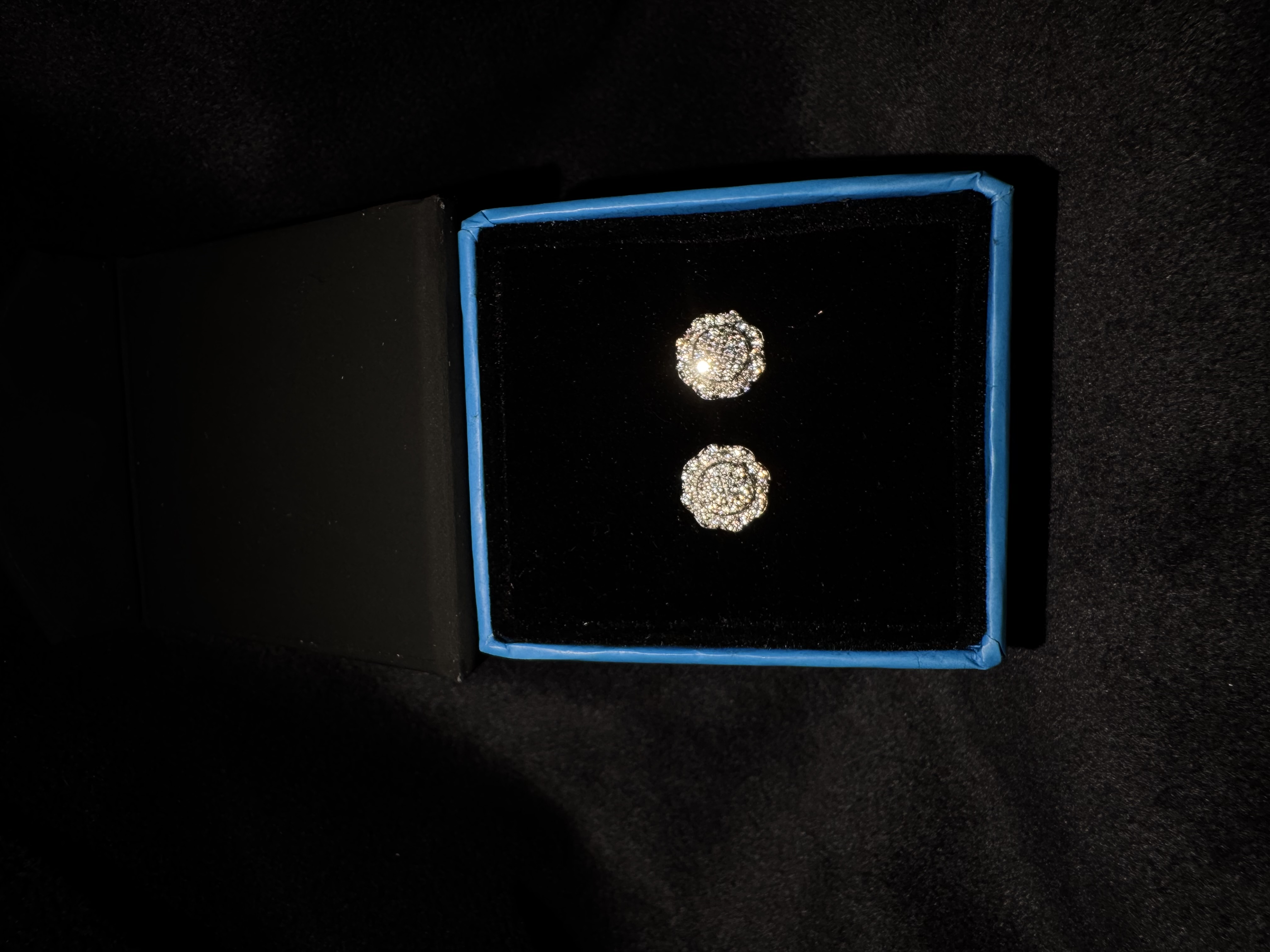 Moissanite Flower Cluster Earrings 0.55tw