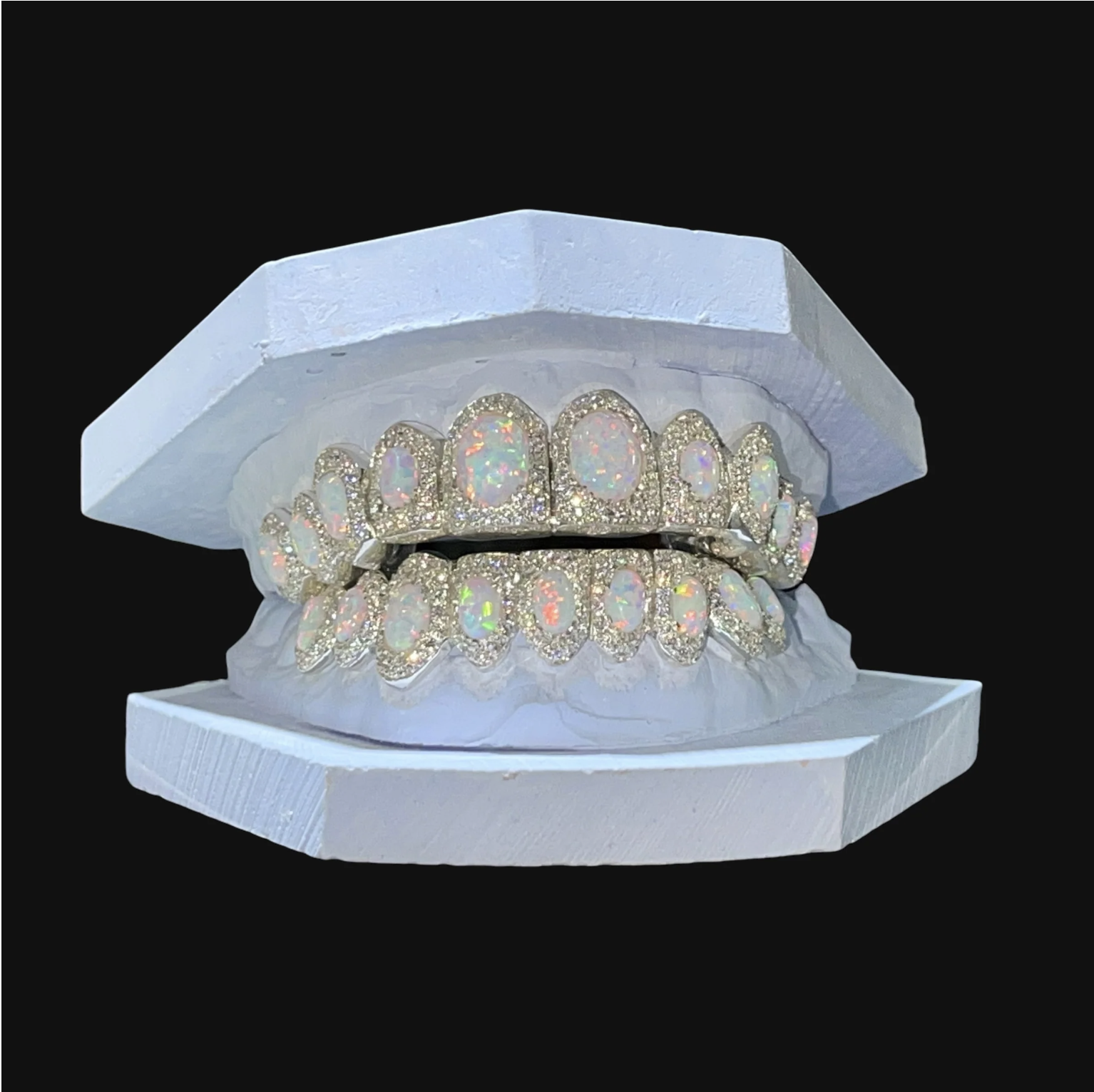 Opal Grillz w/ Moissanite Stone