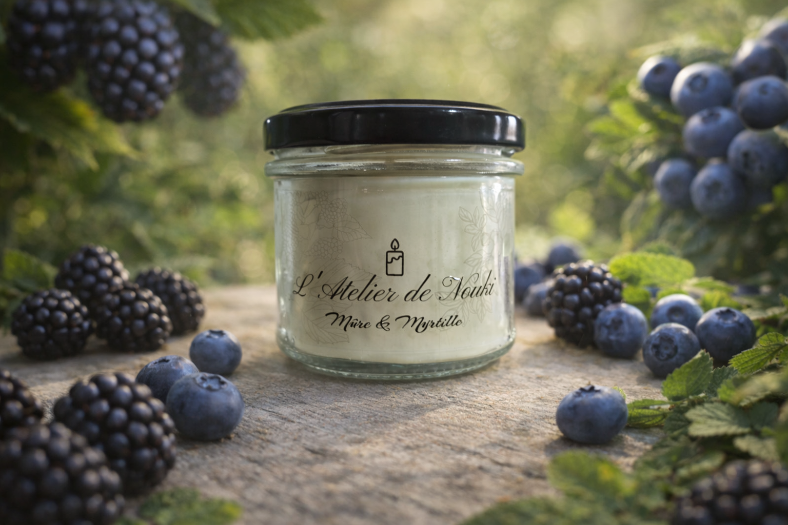 Bougie parfumée Mûre Myrtille 90g