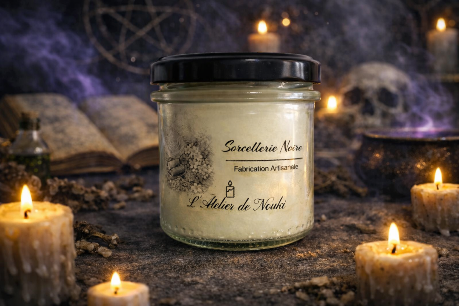 Bougie parfumée Sorcellerie Noire 90g