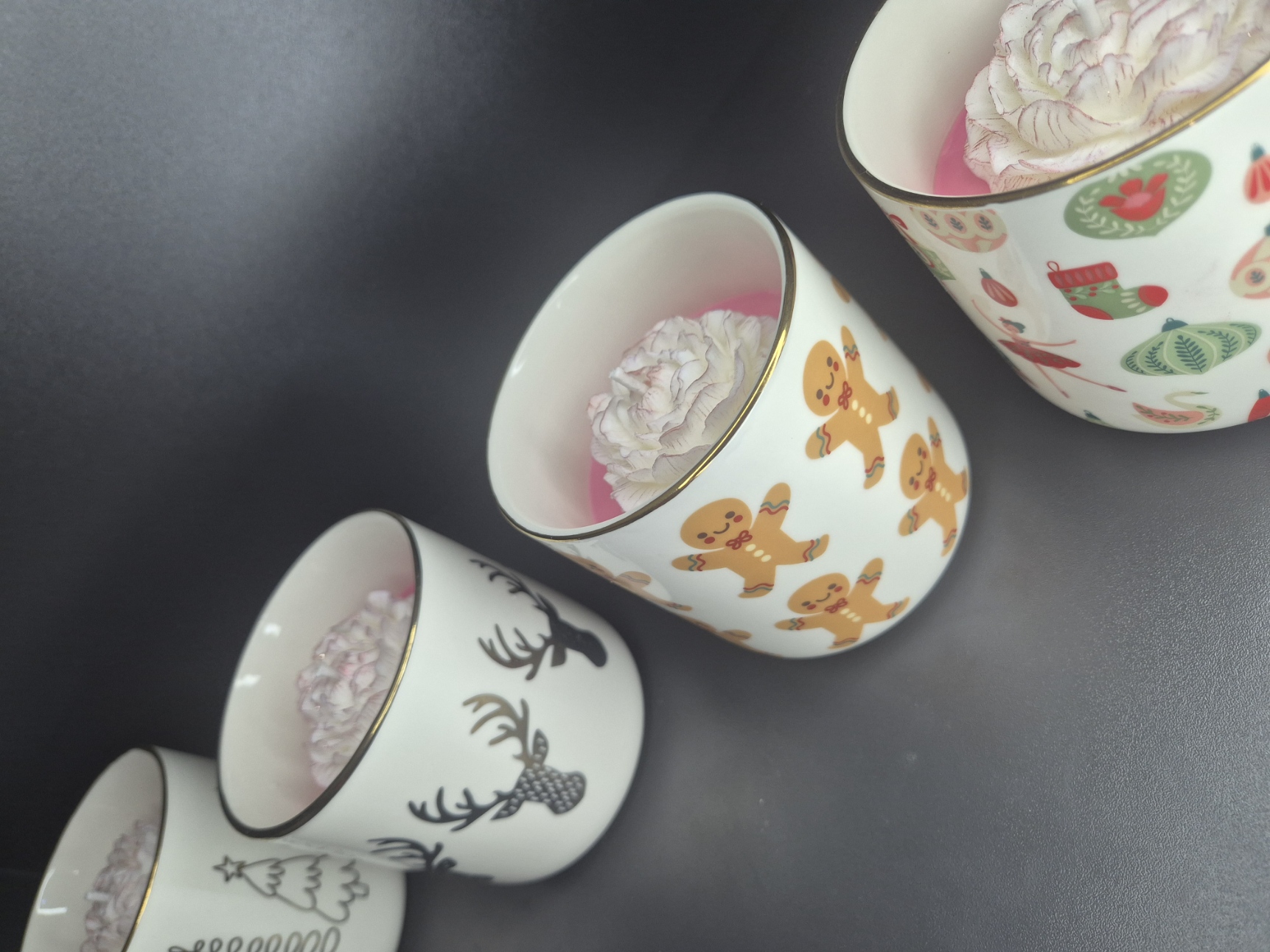 Bougies bijoux de Noël