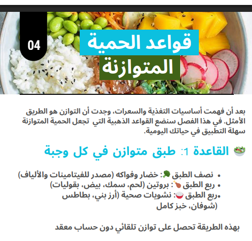 رحلة الأكل المتوازن