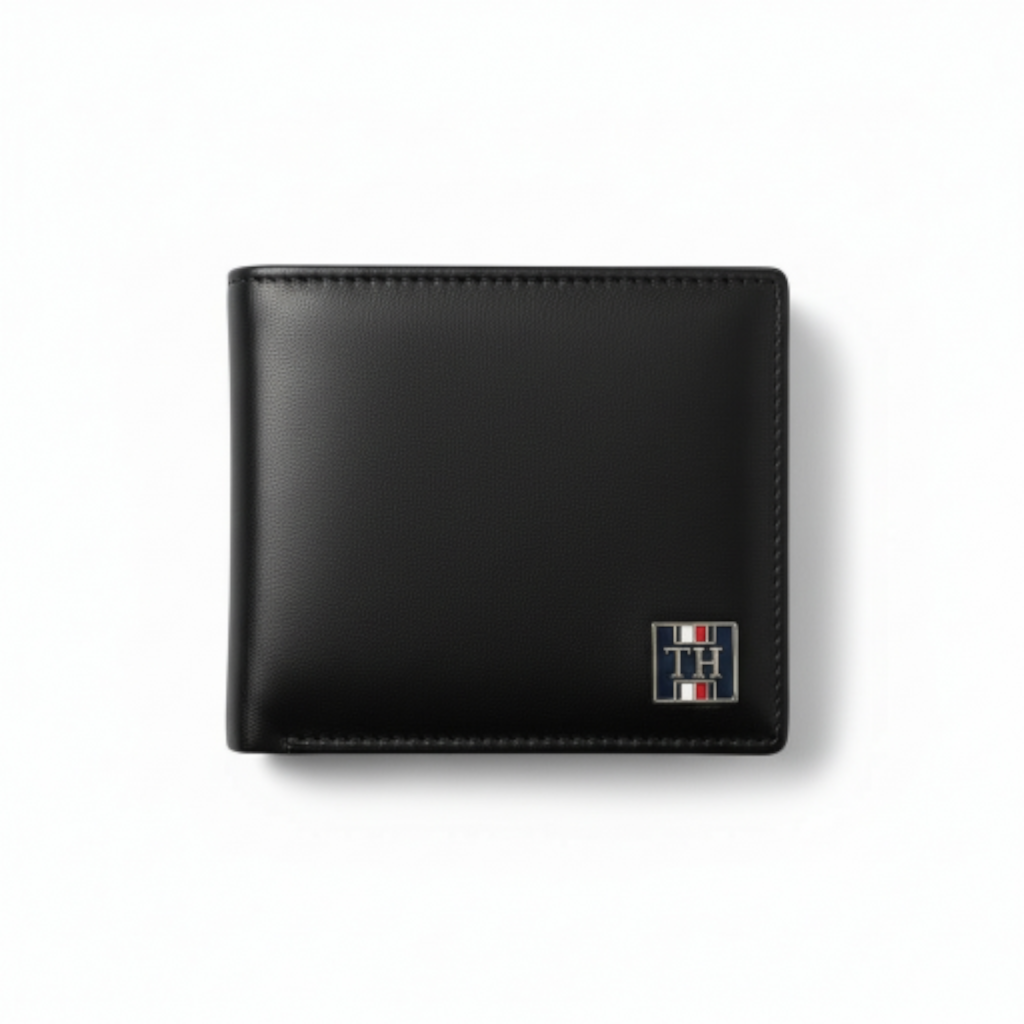 Tommy Hilfiger Men's Black Leather Wallet