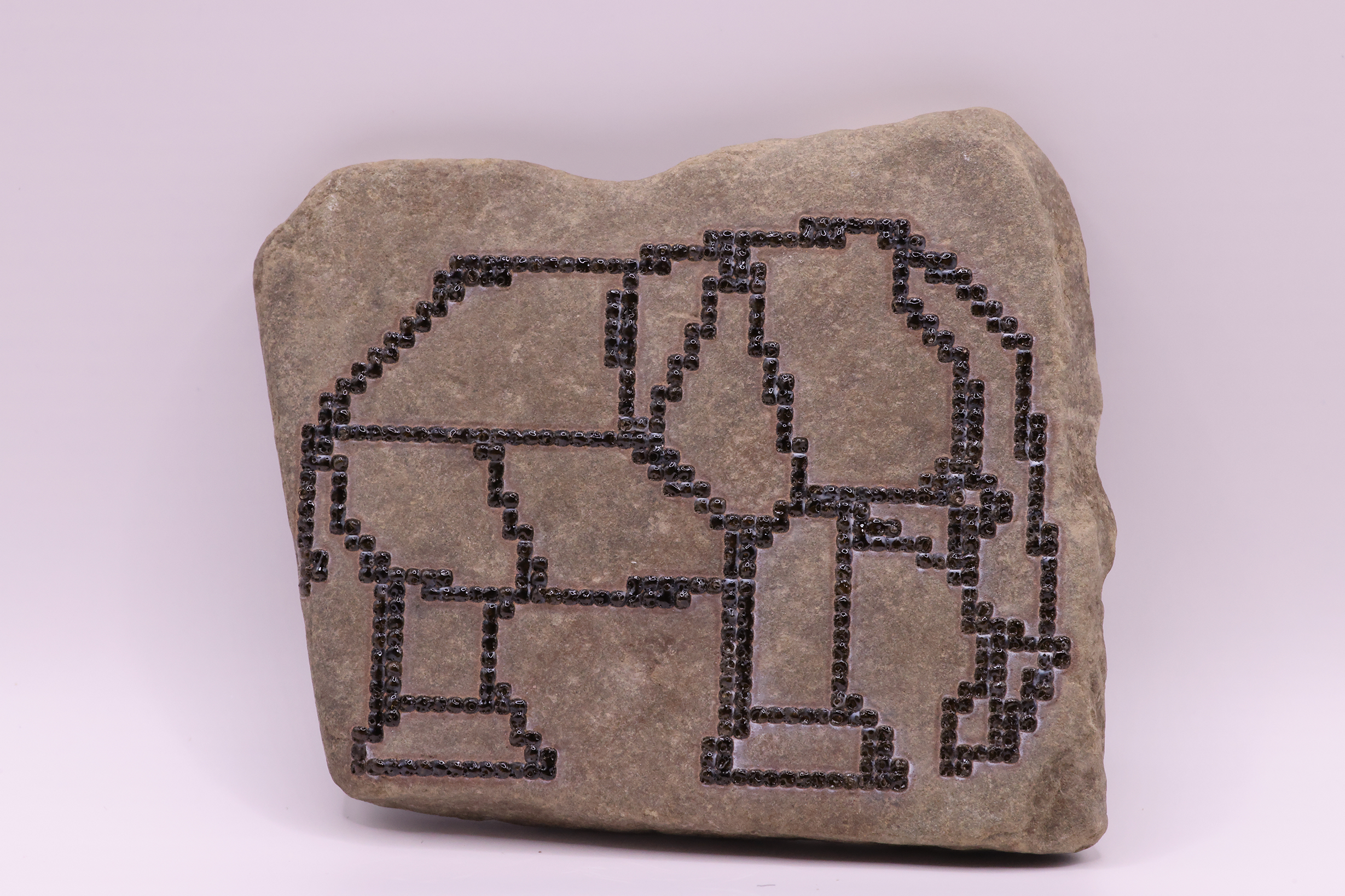 Geometric Elephant Stone