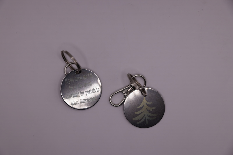 Fantasy themed engraved Metal Keychain