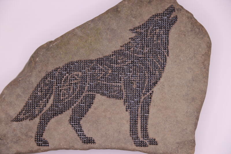 Howling Wolf Stone Art