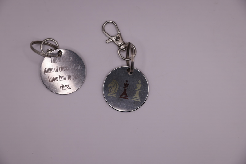 Chess Themed Stainless Steel Keychains