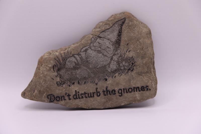 Engraved Garden Gnome Stone