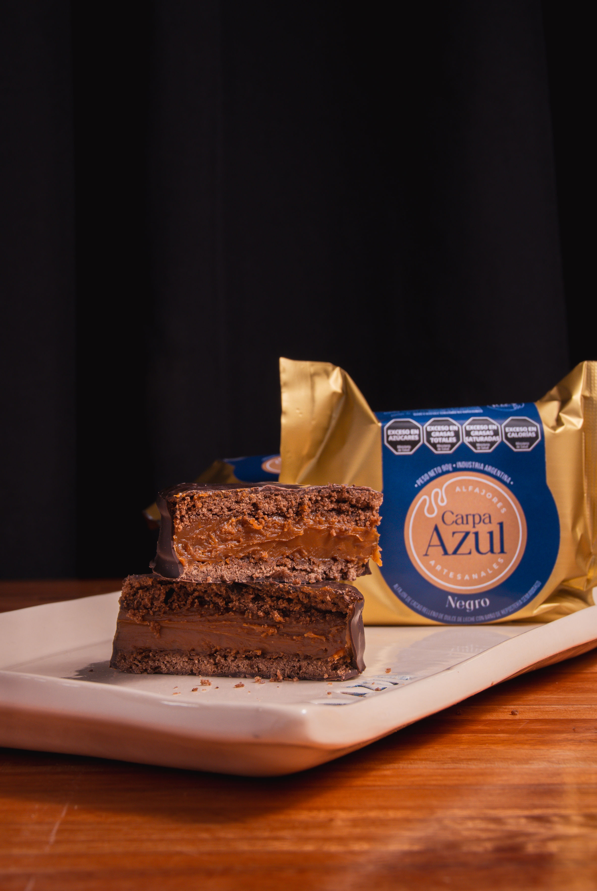 Alfajor Carpa Azul Negro