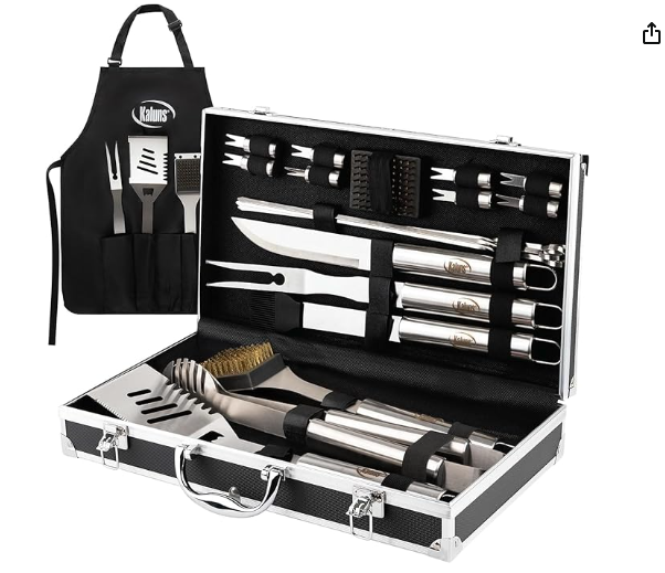 Kit churrasco inox com maleta