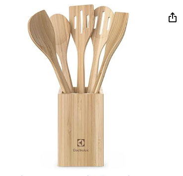 Kit utensílios bambu