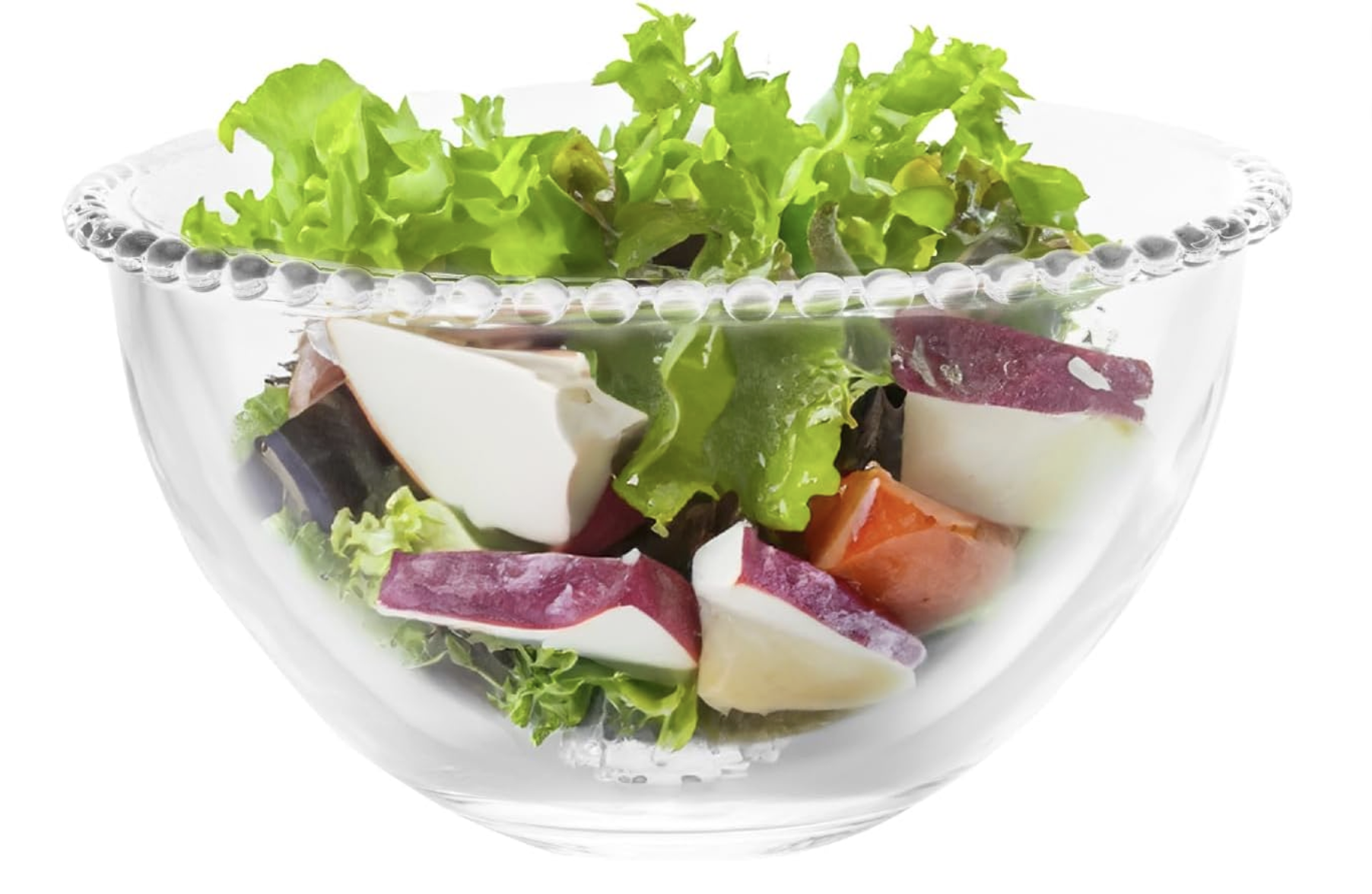 Saladeira de vidro decorativa