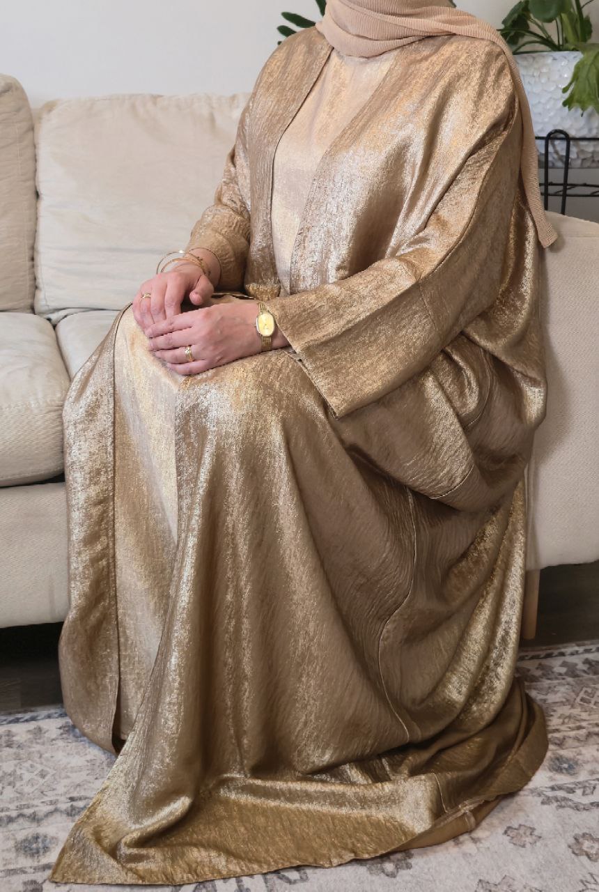 Golden Shimmer Abaya