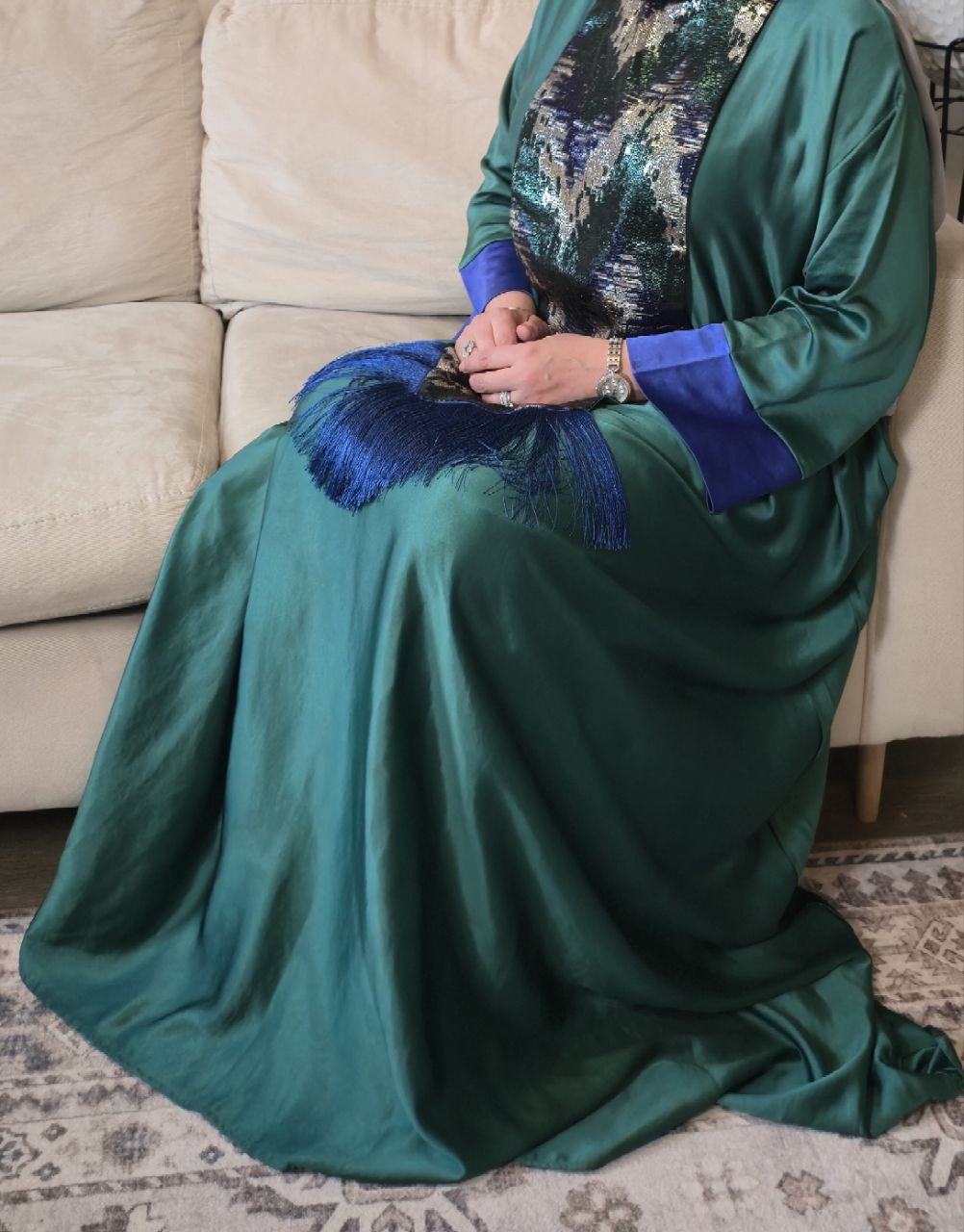 Elegant Green Kaftan