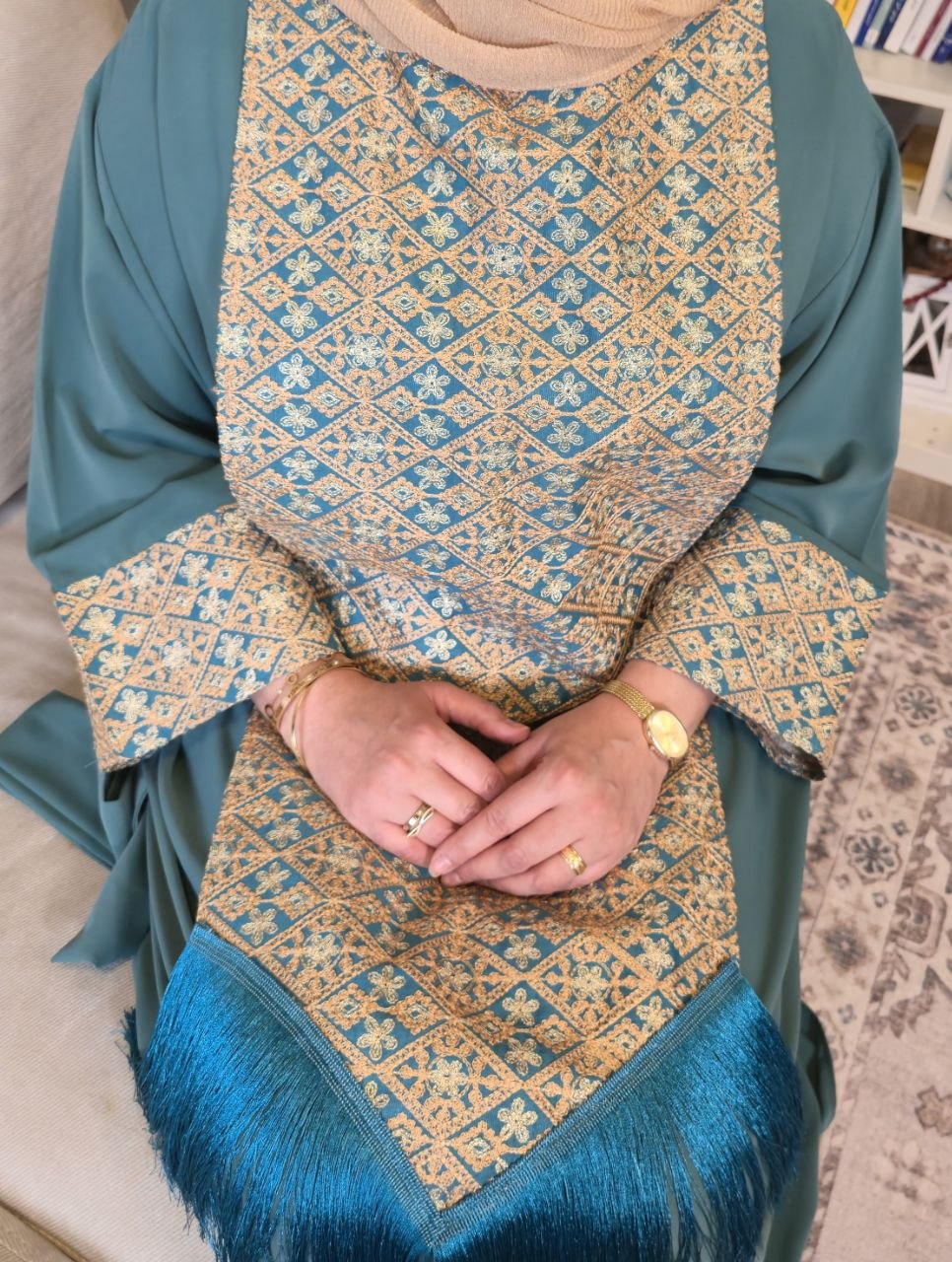 Traditional Embroidered Abaya