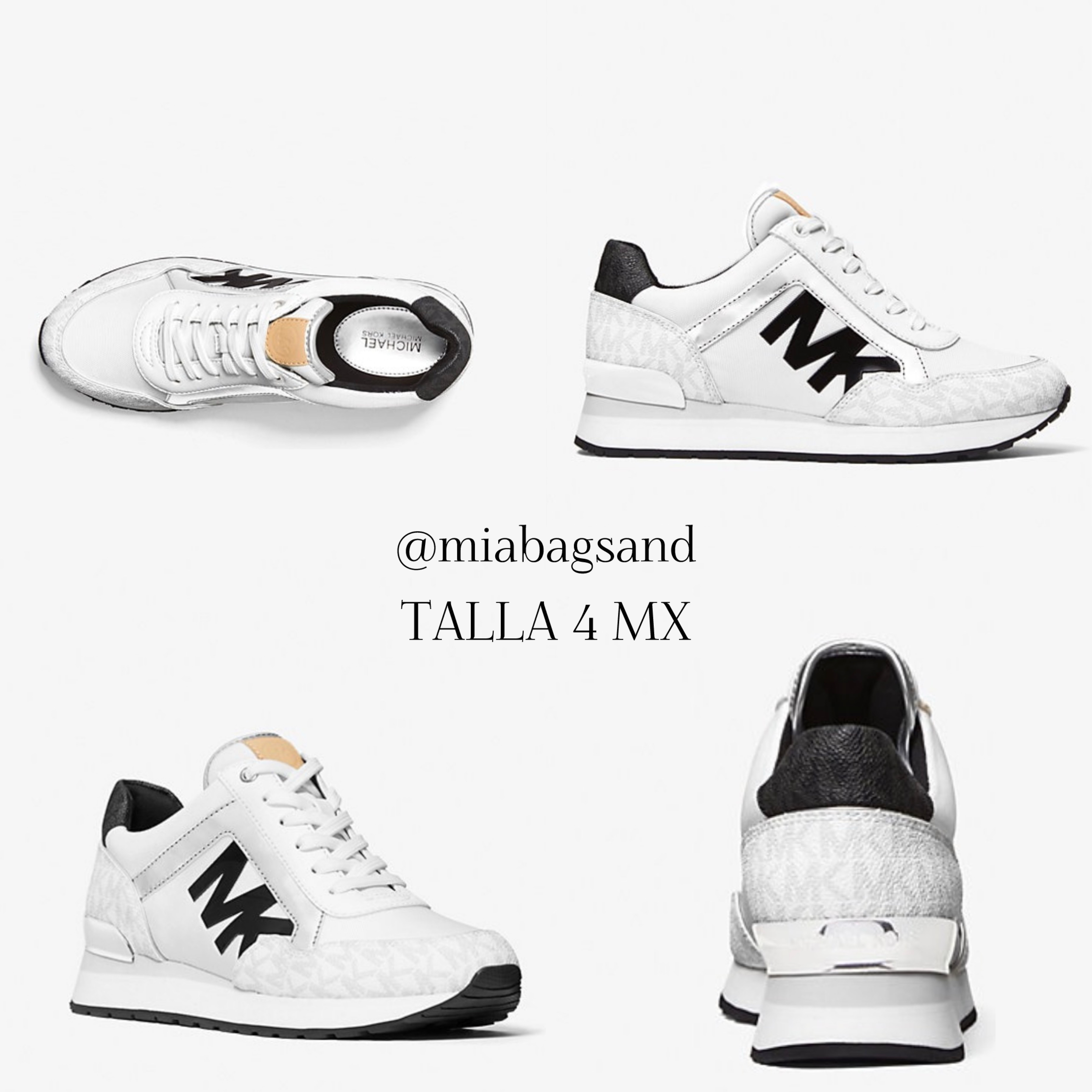 Tenis blancos con negro