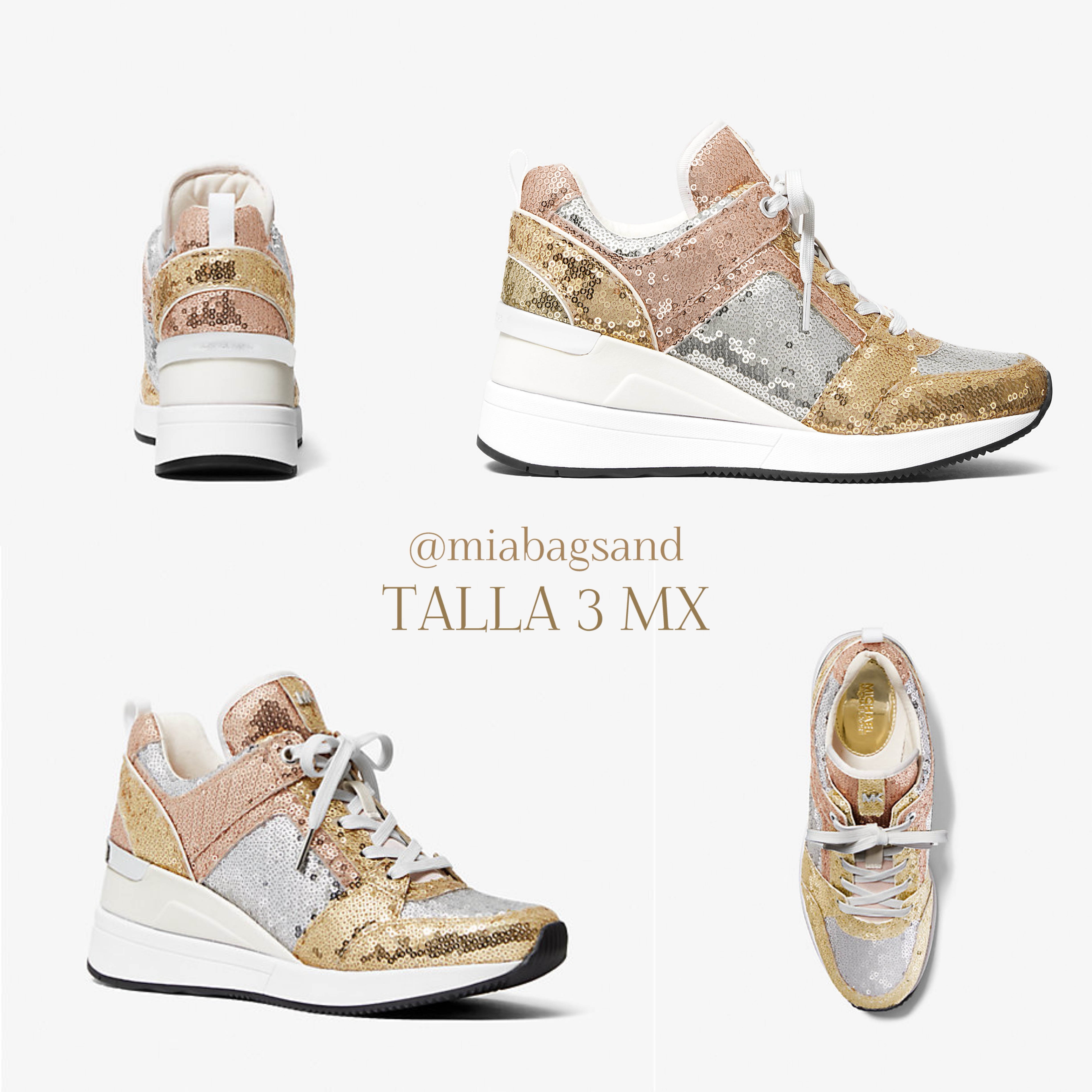 Tenis de lentejuela y plataforma