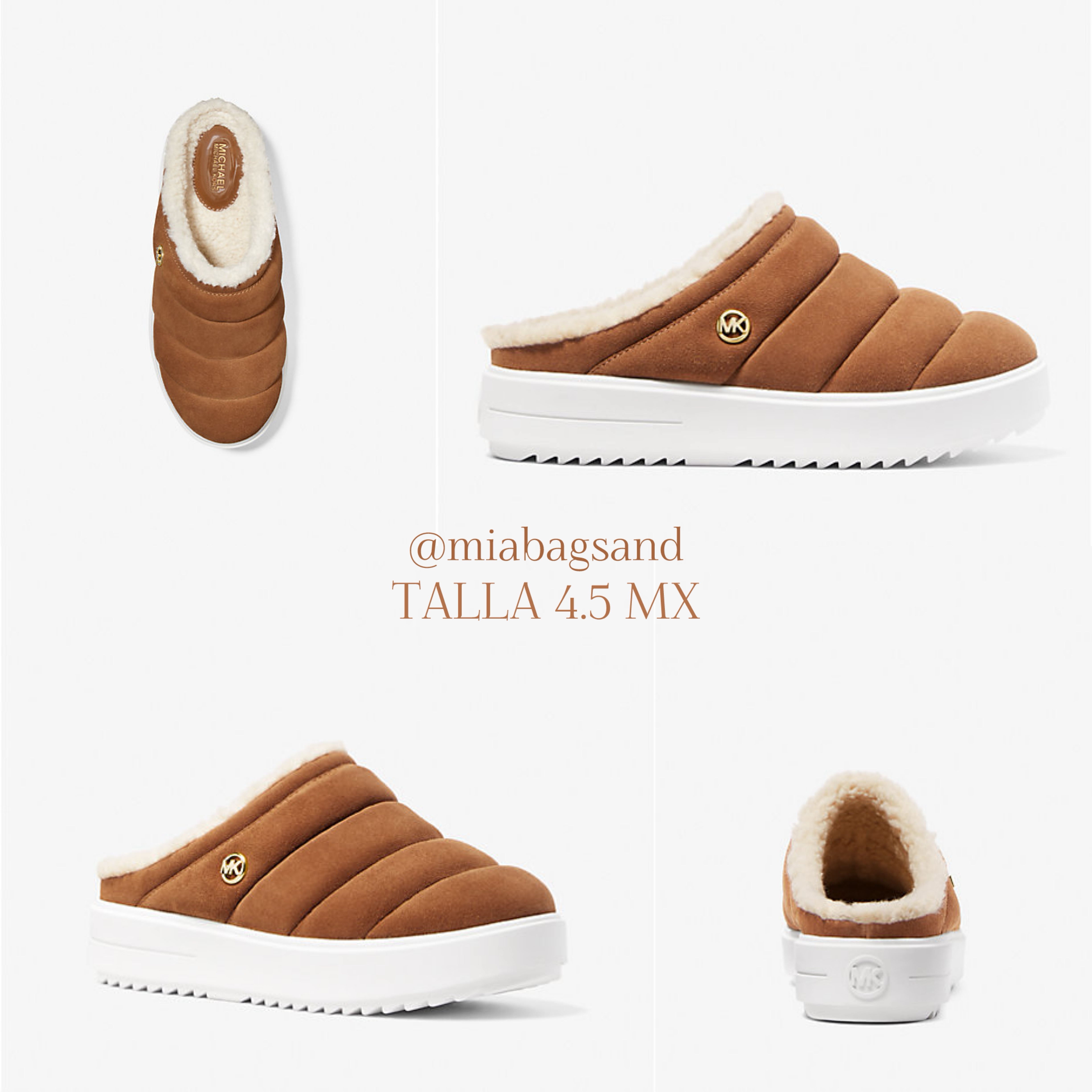 Pantuflas acolchadas con forro de peluche