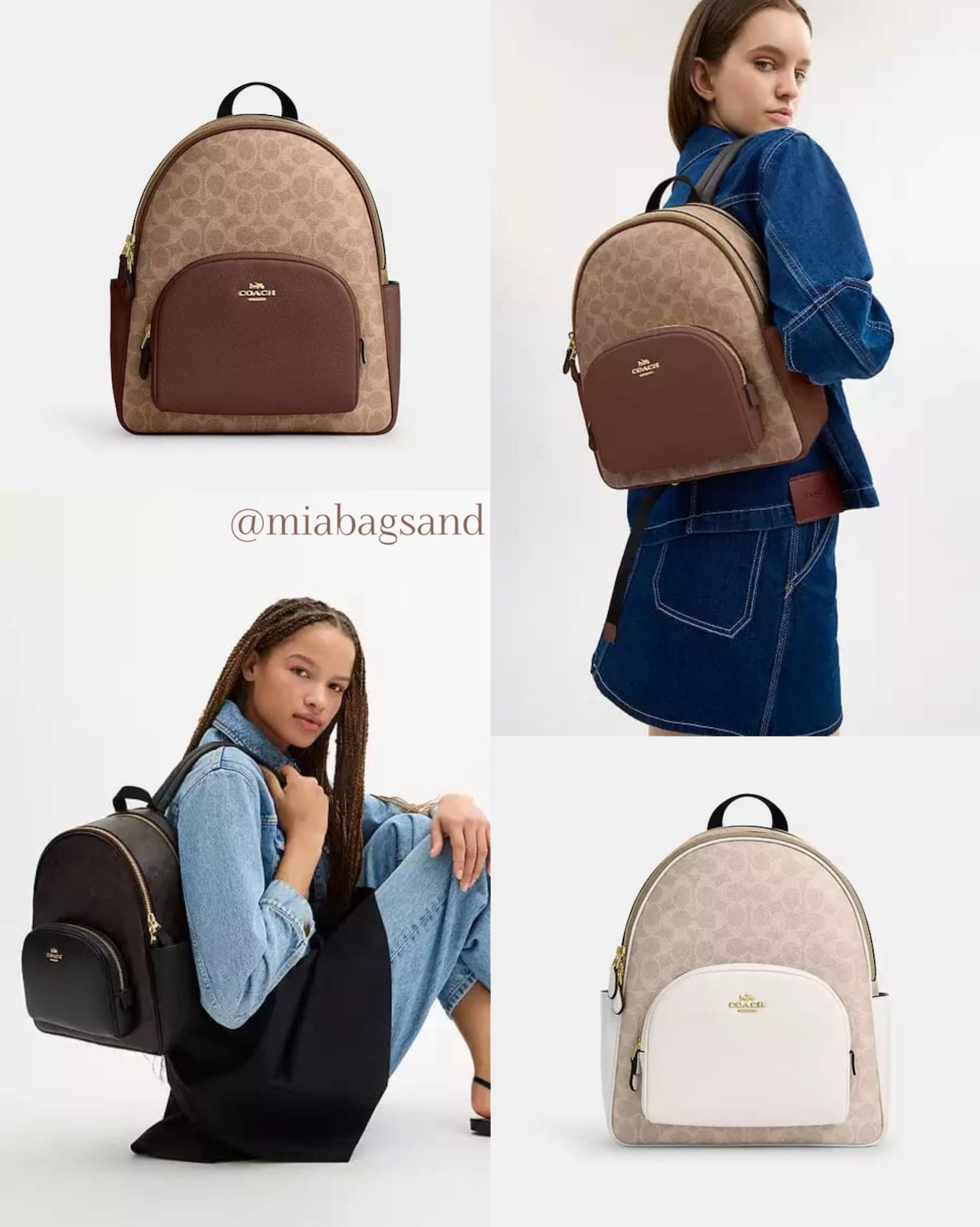Mochila Coach colores combinados con monogram