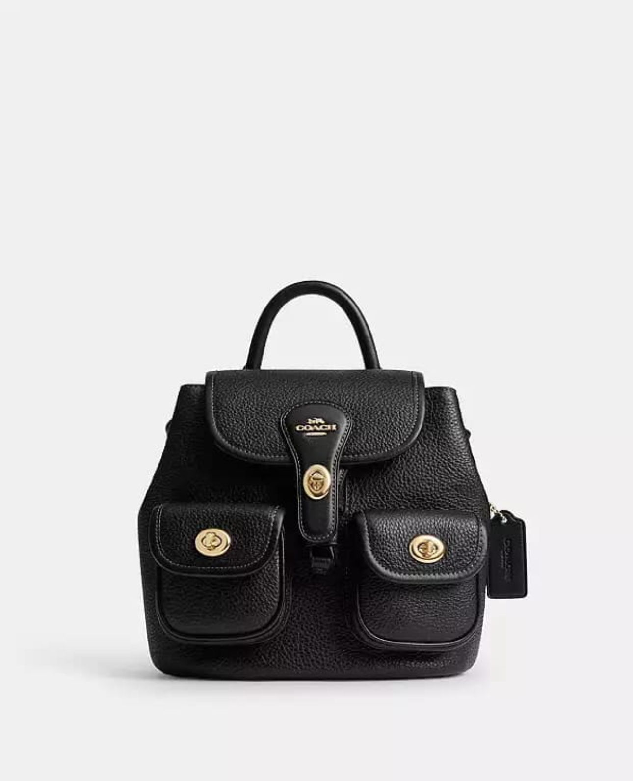 Mochila con herrajes dorados COACH