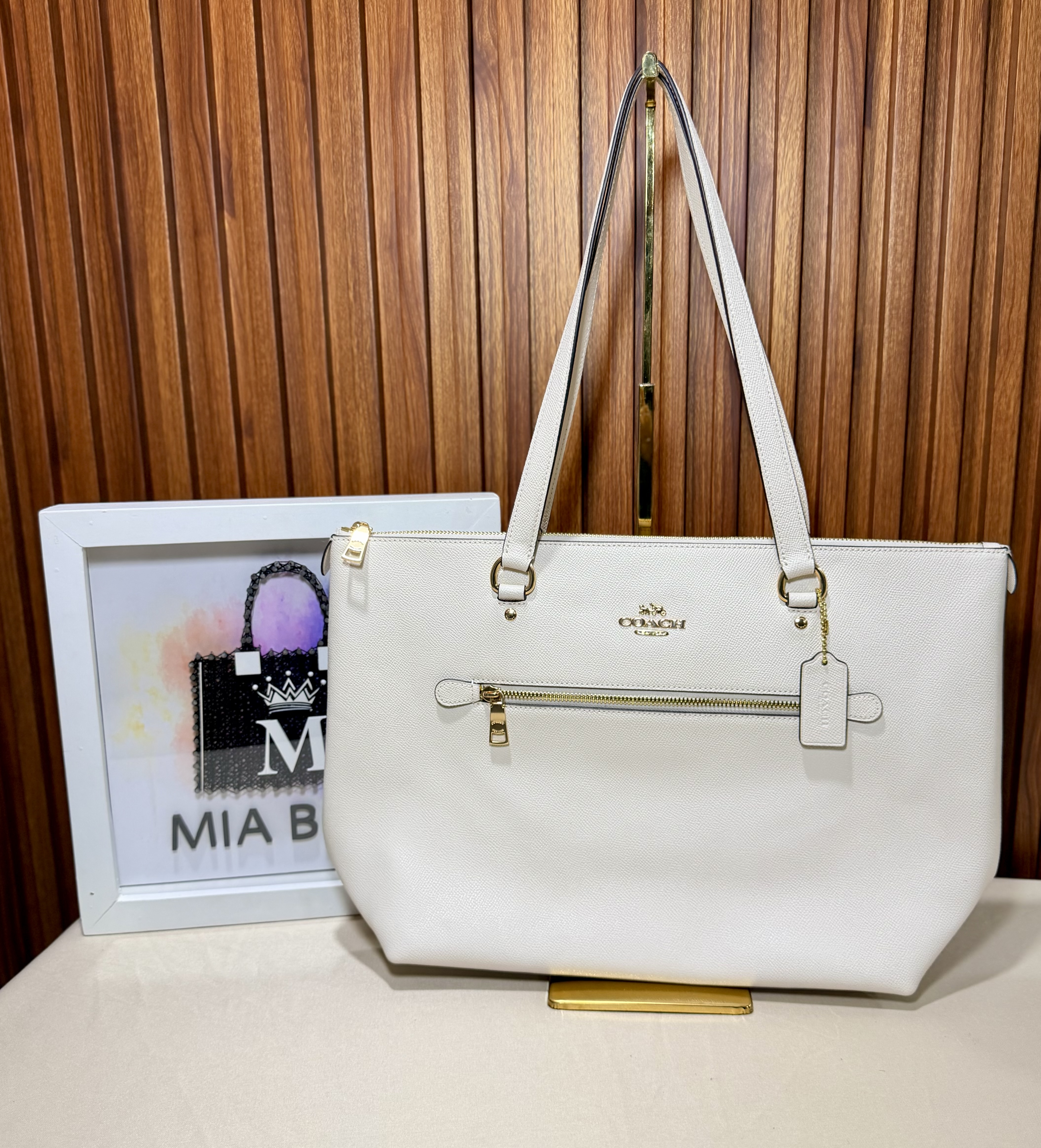 TOTE con cierre color blanco