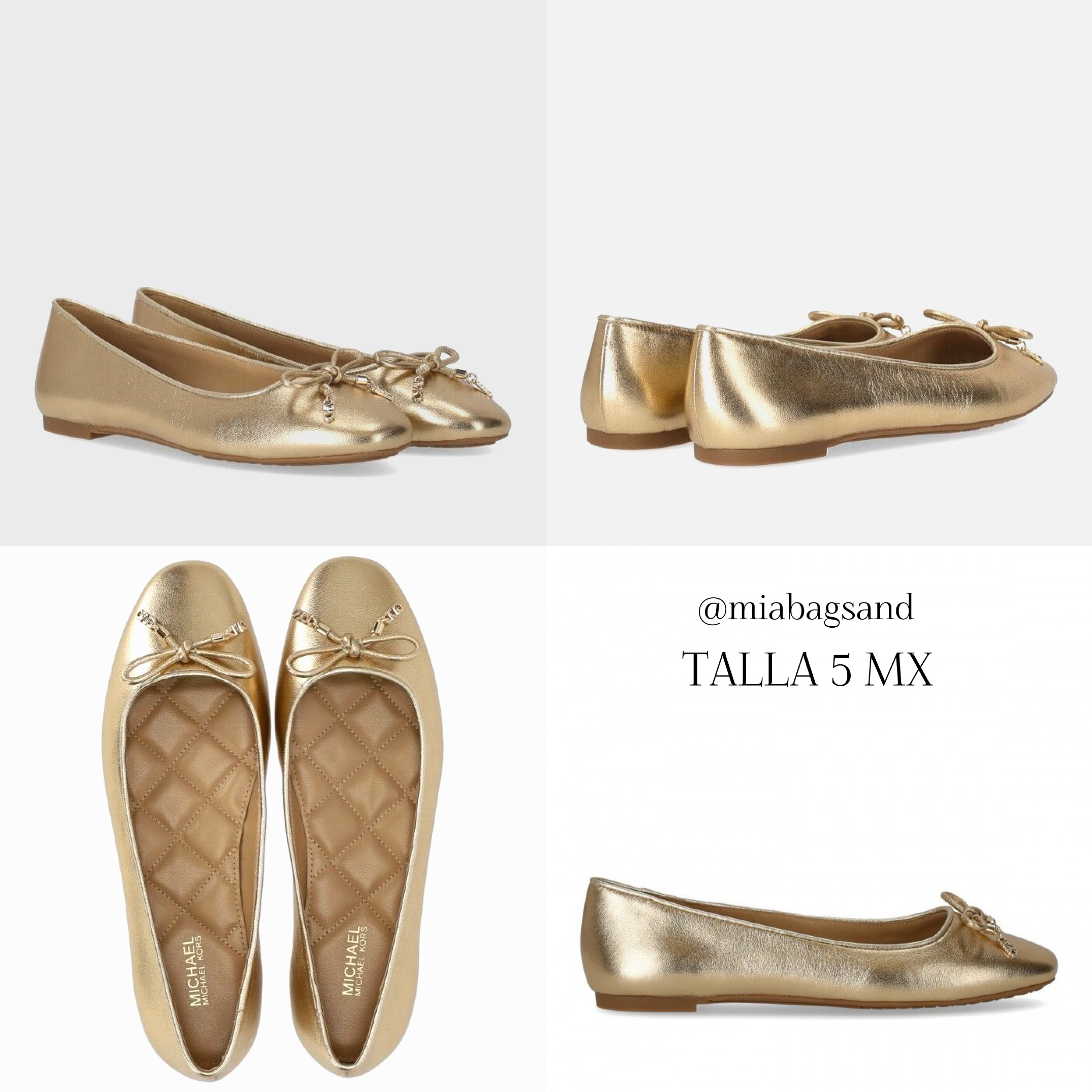 Flats bailarinas doradas