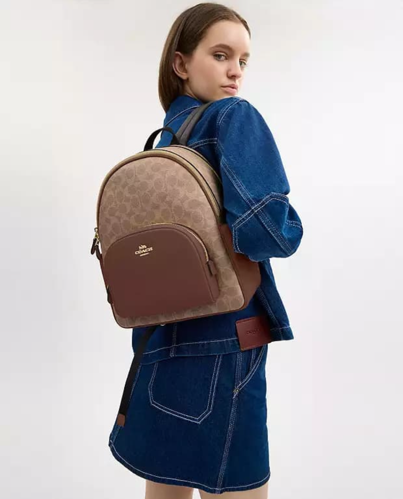 Mochila Coach colores combinados con monogram