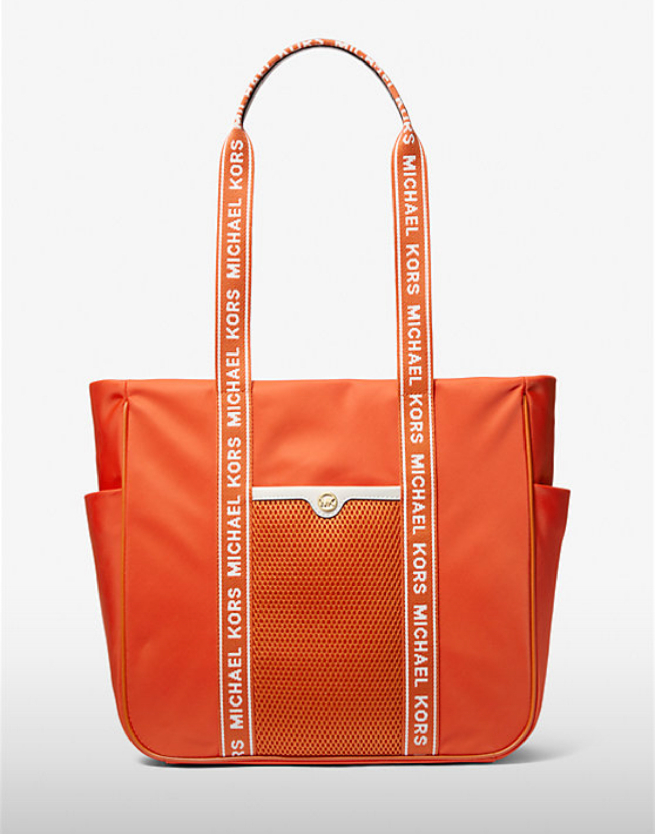 Tote nylon color naranja Michael Kors