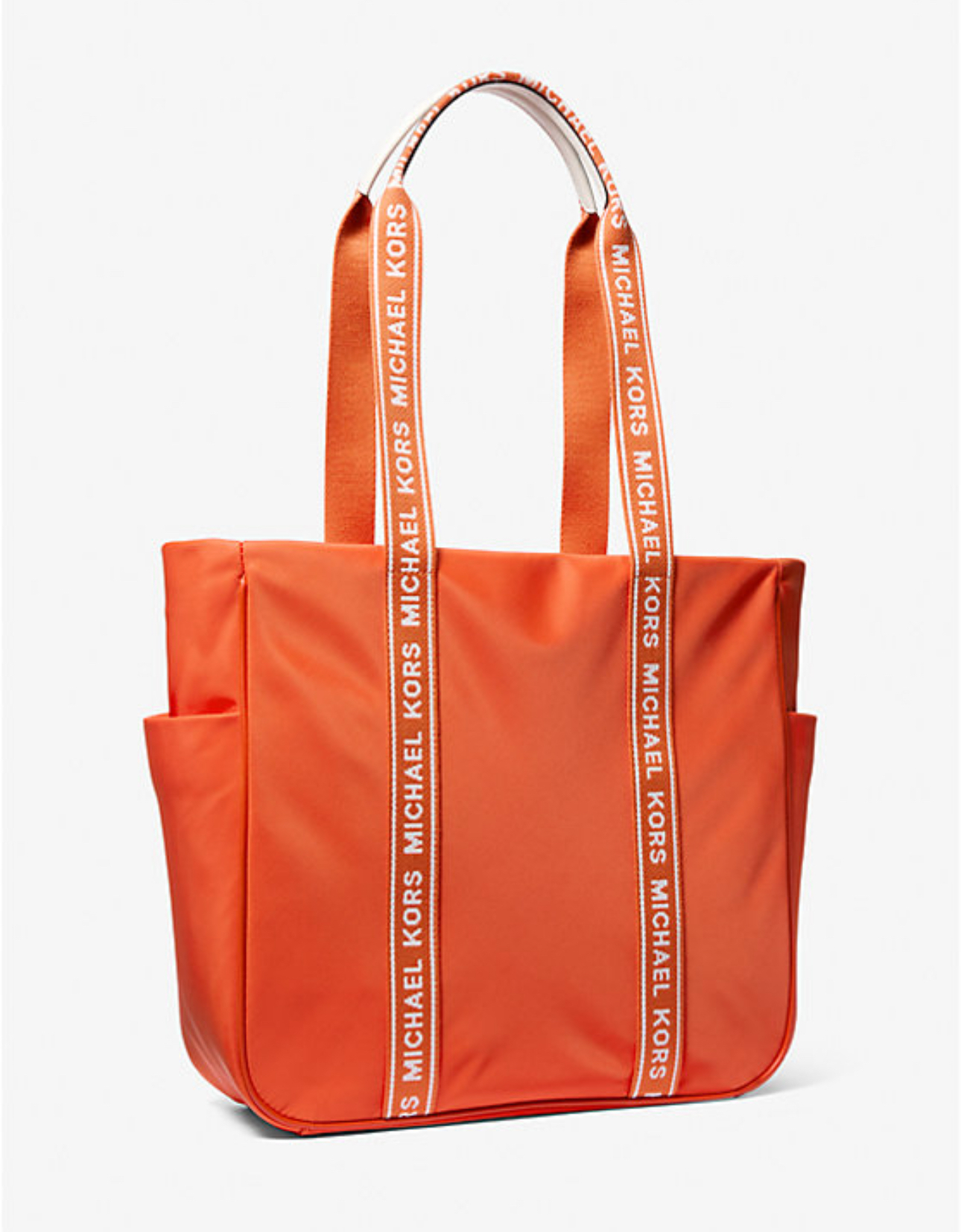 Tote nylon color naranja Michael Kors