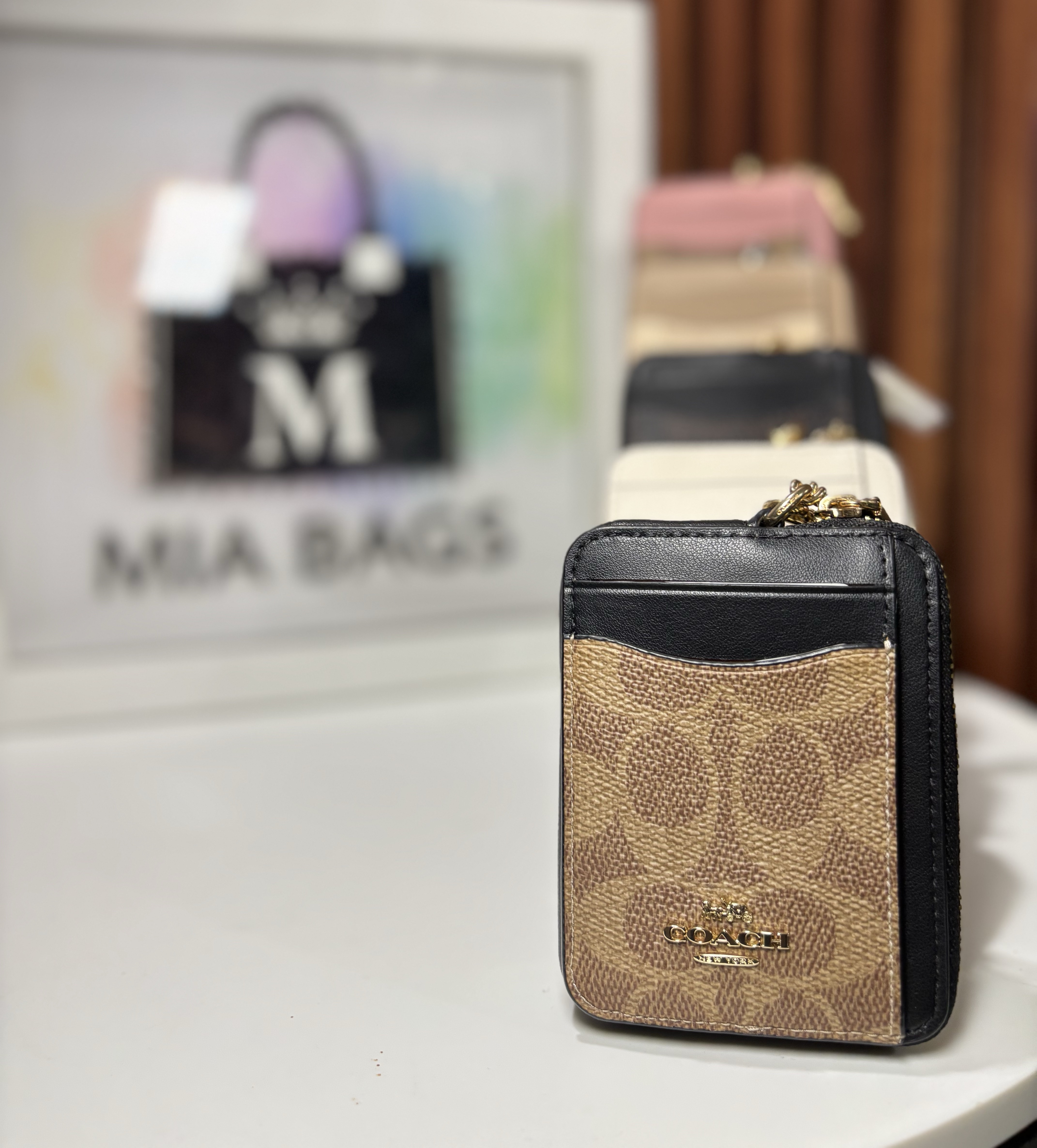 MINI Monedero con cierre y cadena