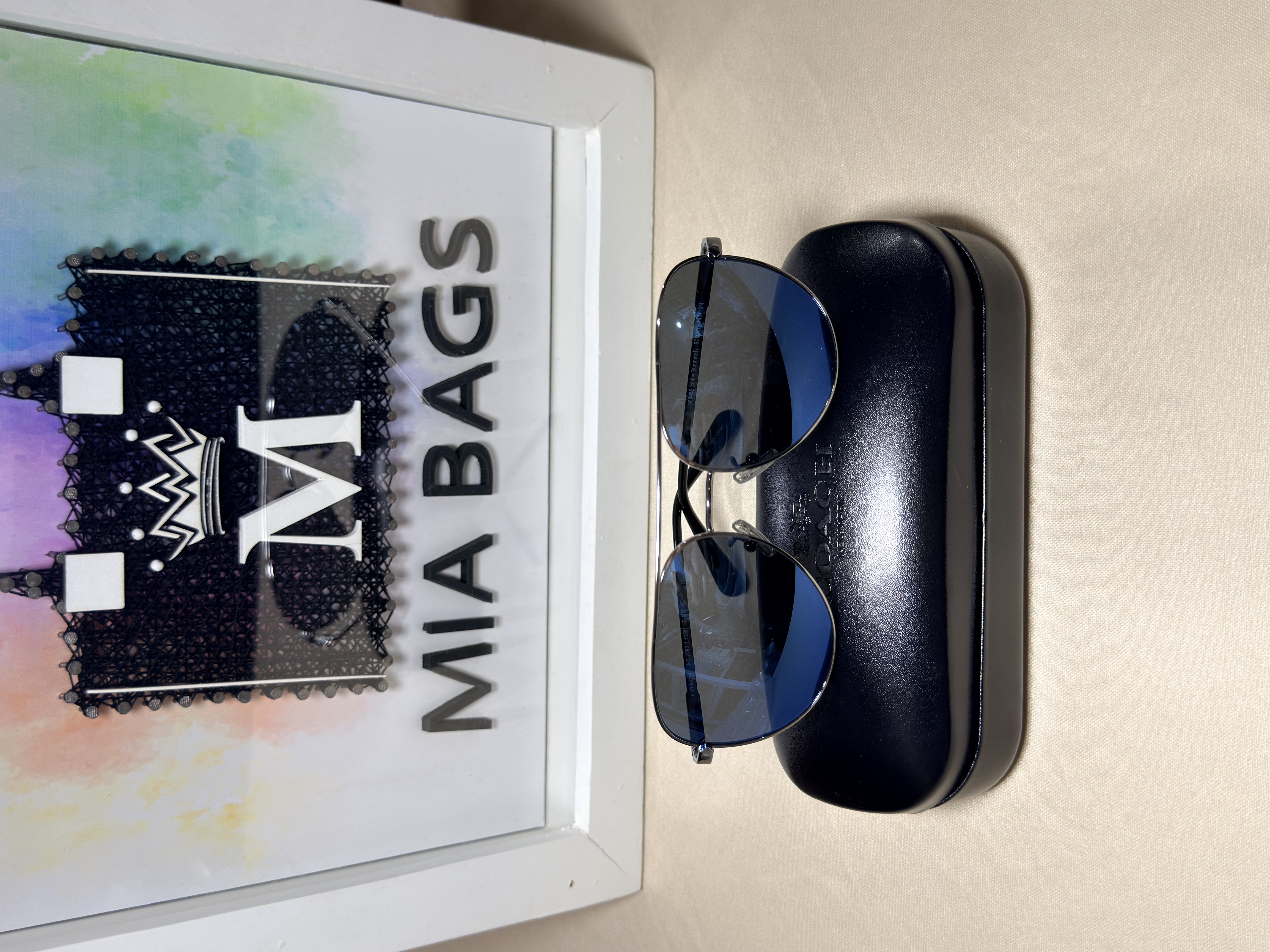 Gafas de sol tipo aviador, espejo con azul