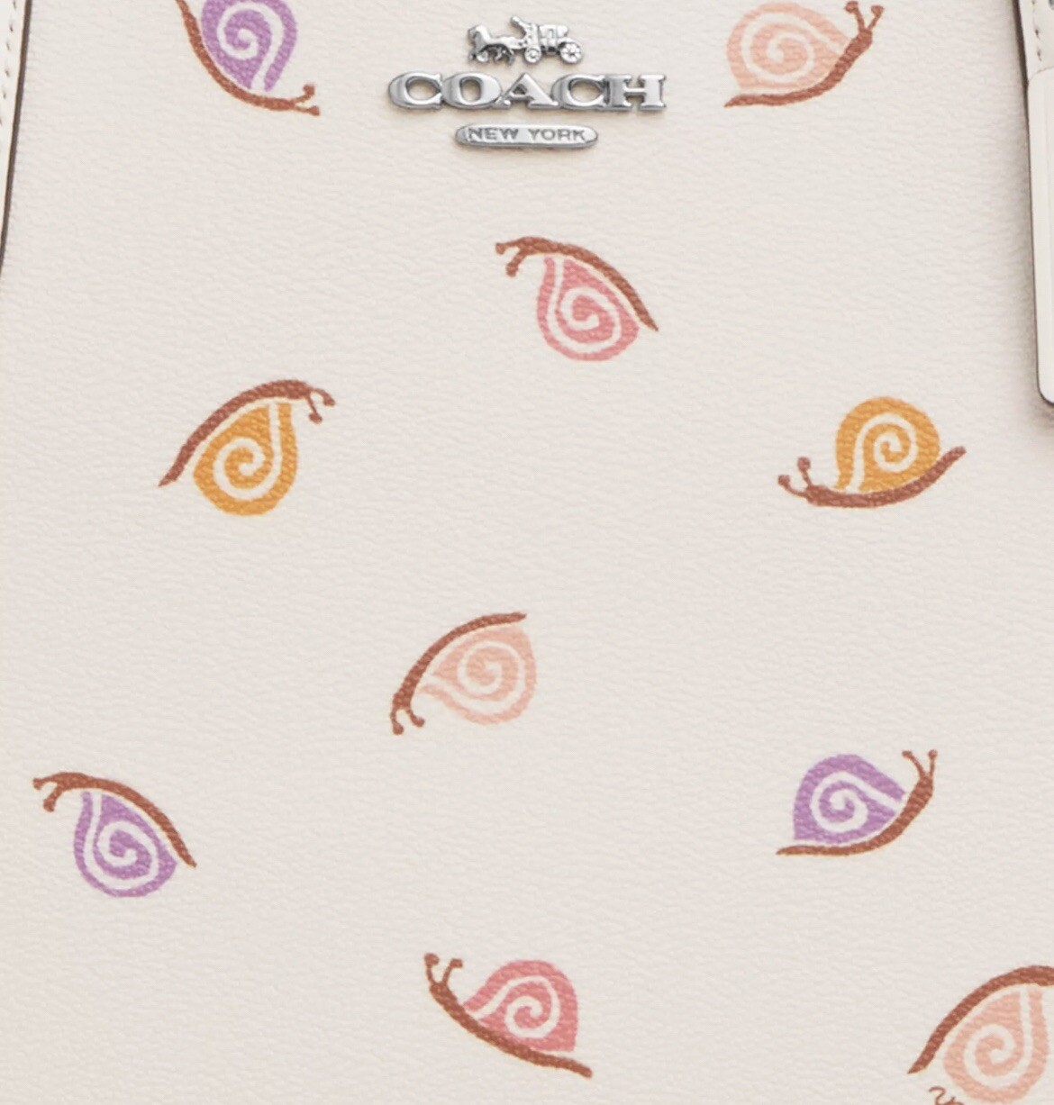 Mini tote con estampado de caracoles