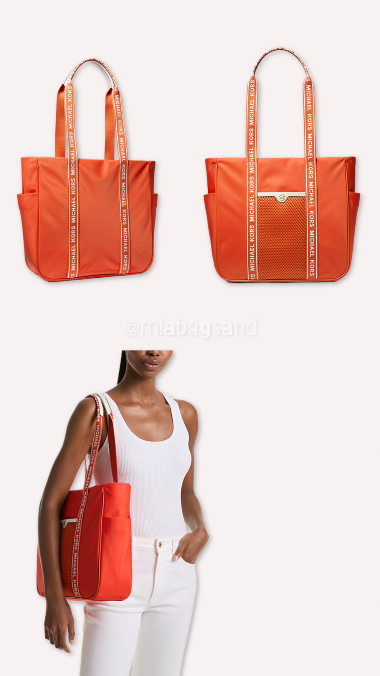 Tote naranja nylon