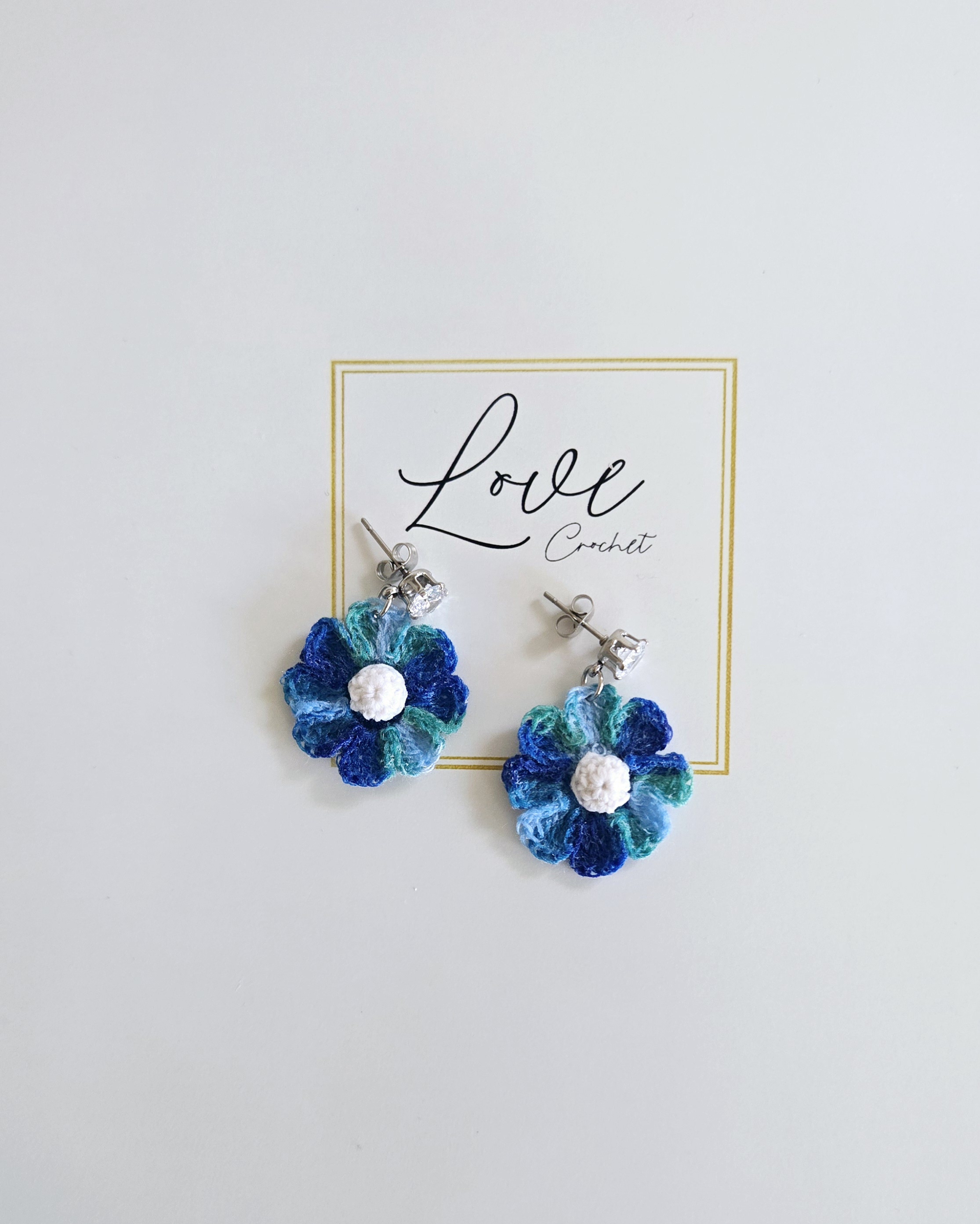 Handmade Crochet Flower Earrings